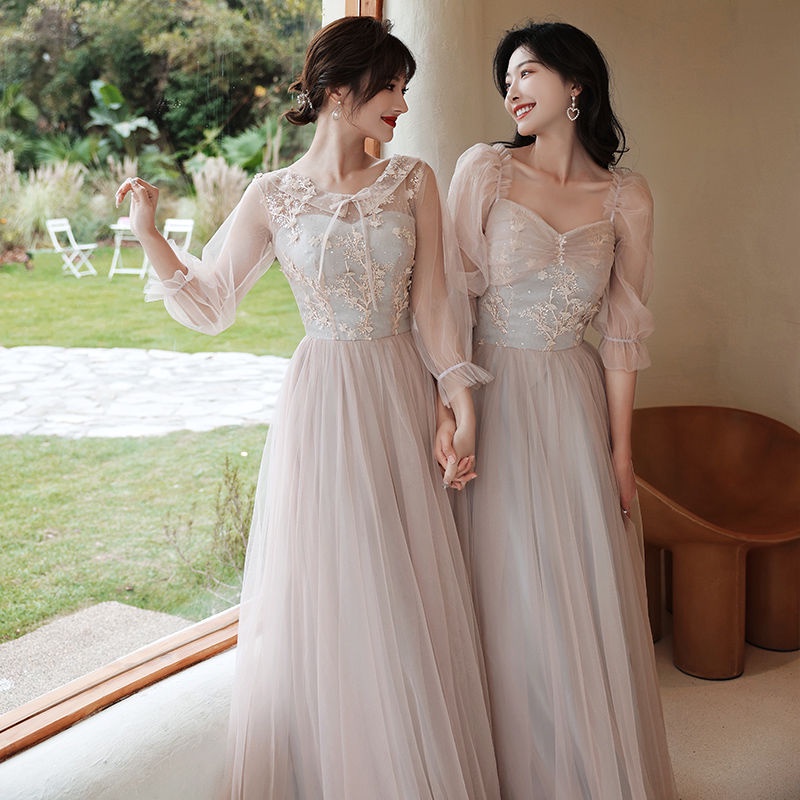 Đầm Phù Dâu Dáng Dài Phong Cách Thời Trang Mới 2022