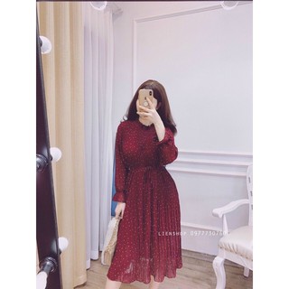 Váy suông chấm bi