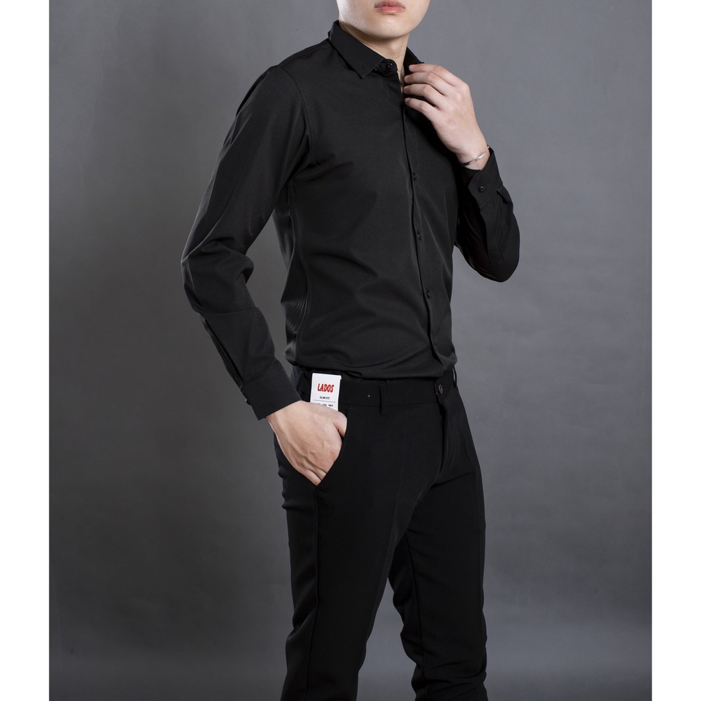 [Mã FAMALLT5 giảm 15% đơn 150K] Áo sơ mi nam trơn cao cấp LADOS-665, co giãn tốt, chống nhăn cực tốt | BigBuy360 - bigbuy360.vn