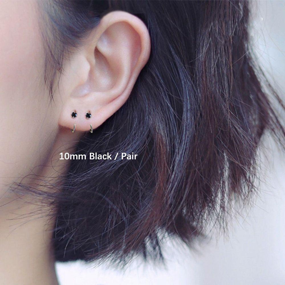 Nhẫn Đeo Tay Bằng Bạc Sterling Phong Cách USNOW|Bông Tai Dạng Vòng Thời Trang Dành Cho Nữ