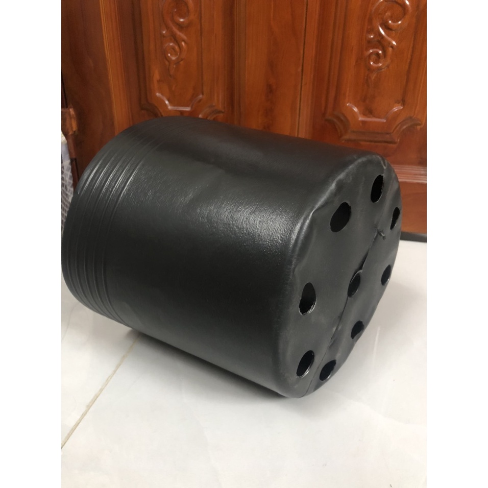 Chậu Nhựa Trồng Cây C13 Đen Dày Dặn