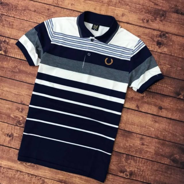 Áo thun nam ngắn tay cổ bẻ sọc bông lúa | BigBuy360 - bigbuy360.vn