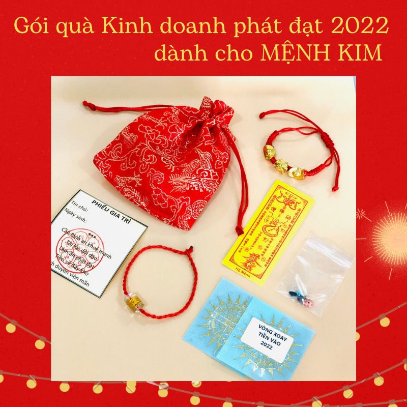 (đã trì chú) Gói quà kinh doanh phát đạt Mệnh KIM 2022