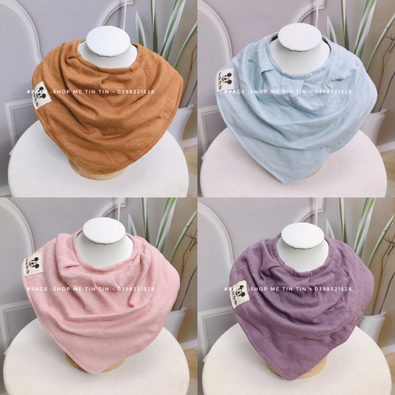 Yếm cổ cotton cho bé [ Màu trơn size 0-2y]