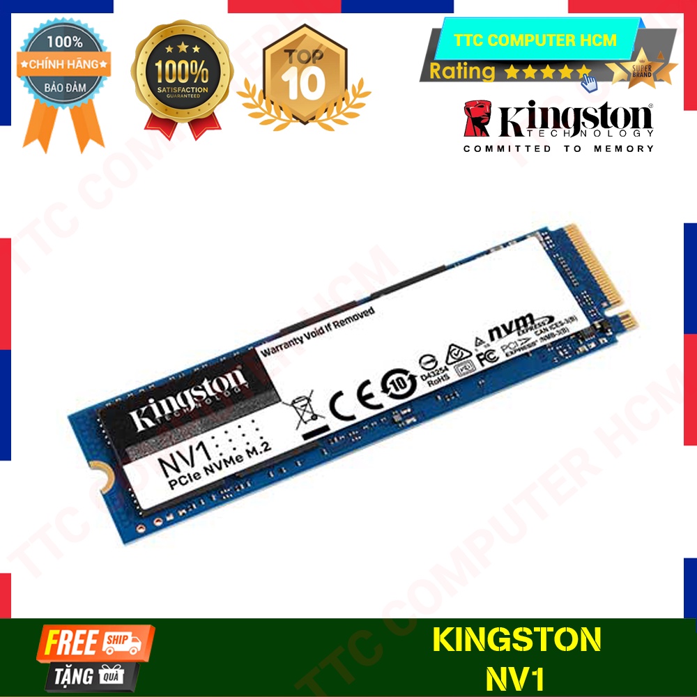 KINGSTON NV1 | Ổ Cứng SSD Kingston NV1 250/500GB M.2 NVMe PCIe Gen 3.0x4 2100/1700MB/s -HÀNG CHÍNH HÃNG TTC COMPUTER HCM