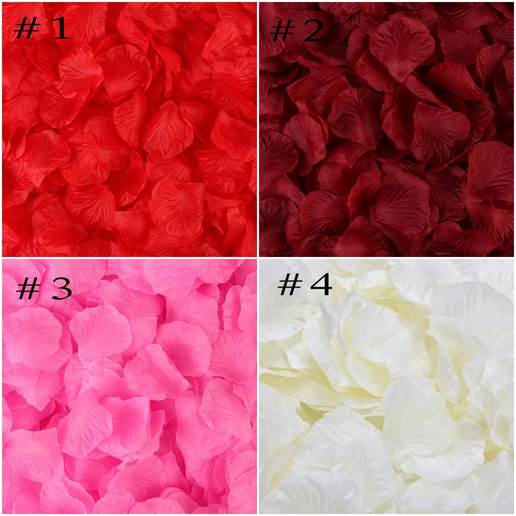 Set 100 cánh hoa hồng giả nhiều màu trang trí lãng mạn