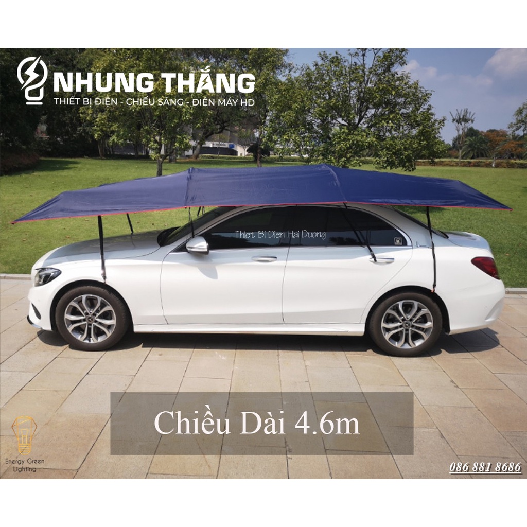 Ô Che Nắng Ô Tô - Dù Che Mưa Nắng Xe Hơi Cao Cấp - Dài 4.2m,4.6m - Giảm Nóng Hiệu Quả - Đóng Mở Bằng Tay - Màu Random