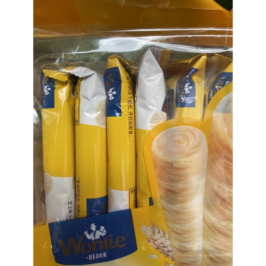 Bánh Quế Wonlie Rolls Vị Phô Mai 3 Mini Packs (Túi 18 gói)