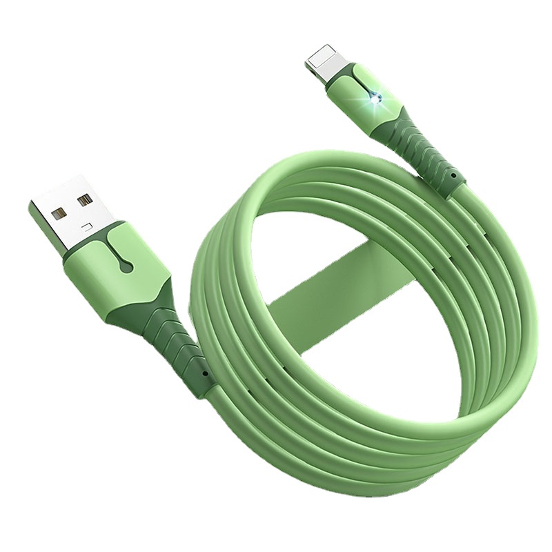 Dây Cáp Sạc Đồng Bộ Dữ Liệu USB Type C Dài 1 / 2m Có Đèn Cho Xiaomi