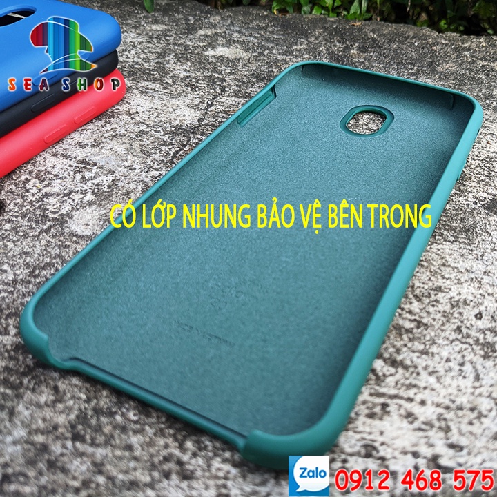 Ốp chống bẩn Samsung J7 Pro 2017 SM-GJ730 - Nhựa dẻo - Bên trong có lot nhung - Kính cường lực 9D
