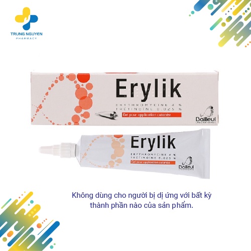 Gel bôi mụn trứng cá Erylik (Tuýp 30g)