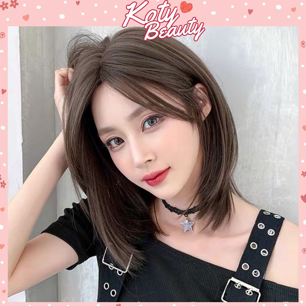 Tóc giả nguyên đầu hai mái lơi tầng❤️KOTY BEAUTY❤️ tóc giả nữ cả đầu cúp lửng TG59