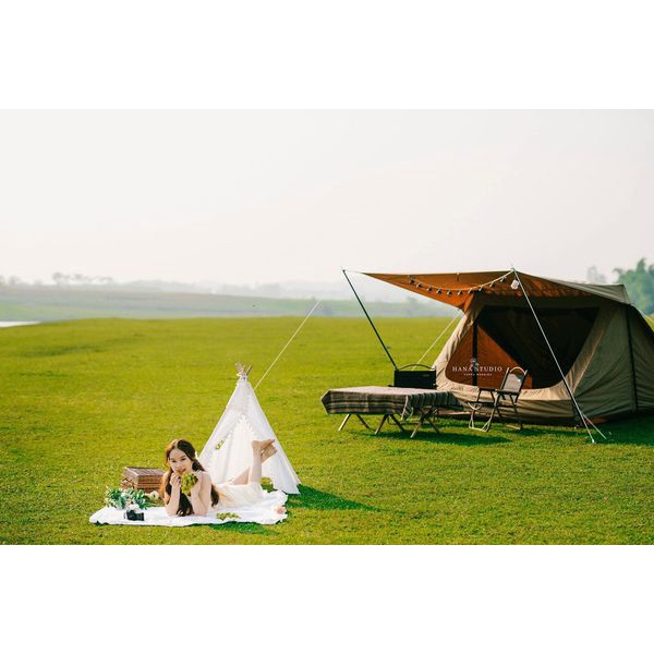 LỀU VINTAGE HOME 4 - 5P Vải TC Chống Nóng- Chống Mưa Tốt