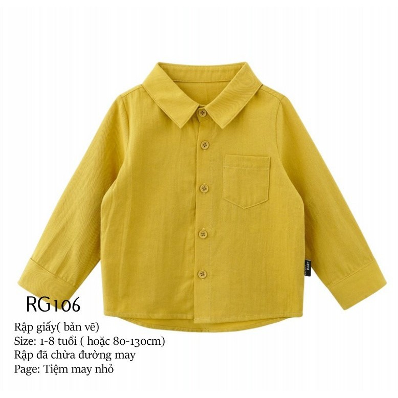 RG106_Rập giấy may áo sơ mi bé gái