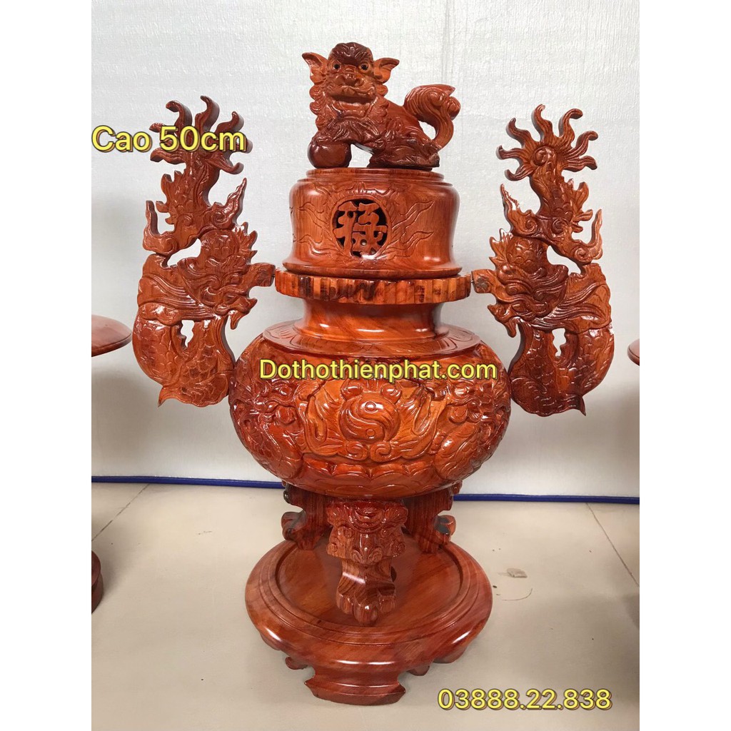 Đỉnh thờ gỗ gõ đỏ cao 50 cm loại 1 rất đẹp