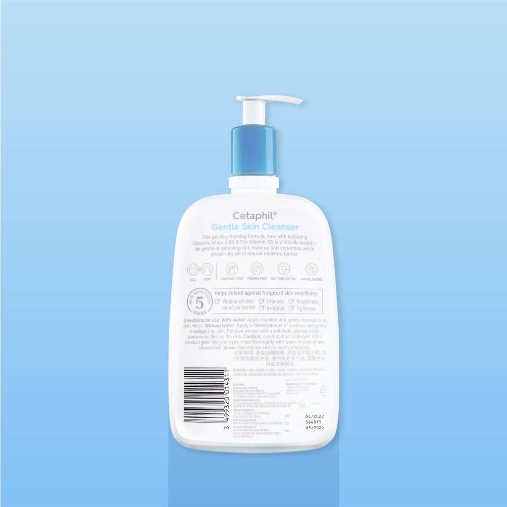 Sữa rửa mặt dịu nhẹ dành cho mọi loại da Cetaphil Gentle Skin Cleanser All Skin types 1 lít