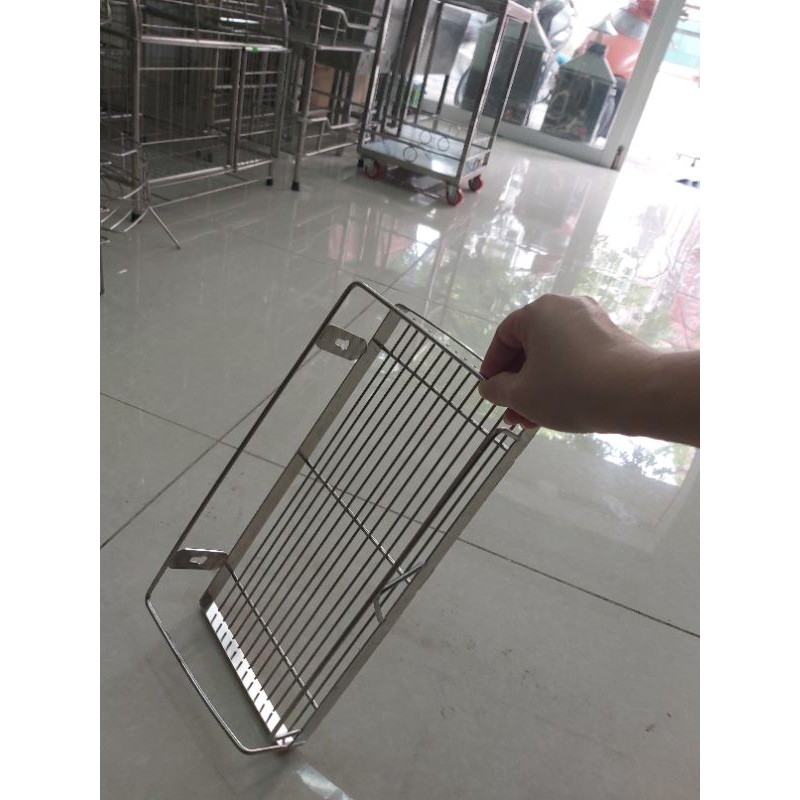 Kệ gia vị inox 1 tầng treo tường