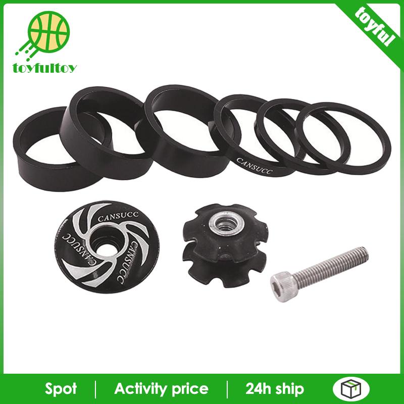 Bộ Vòng Đệm Tai Nghe 1 1 / 8 Inch Kèm Nắp Đậy Dành Cho Xe Đạp