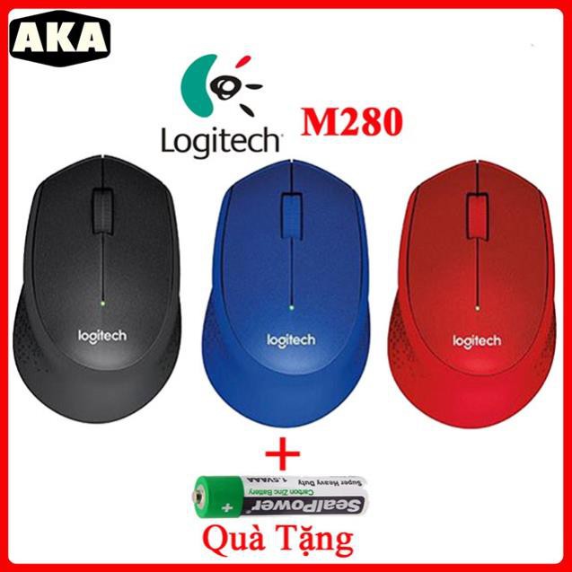 [Loại Xịn] Chuột không dây logitech M280| Chuột máy tính không dây loại tốt không tiếng ồn cao cấp (Tặng pin) - Aka Mart