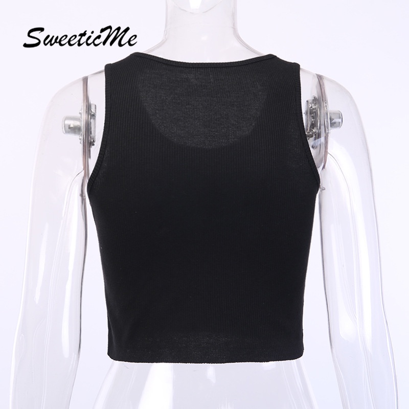  Sweeticme Áo không tay nữ Hở Lưng In Hình Đầu Lâu Cá Tính | BigBuy360 - bigbuy360.vn