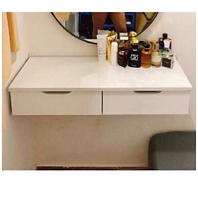 - Bàn Trang Điểm Gỗ Treo Tường - Hộc ngăn kéo đôi treo tường-Hàng ĐÃ LẮP SẴN