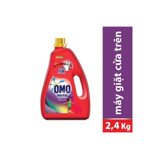 Nước giặt Omo Matic Cửa trên Giữ màu chai 2,4kg