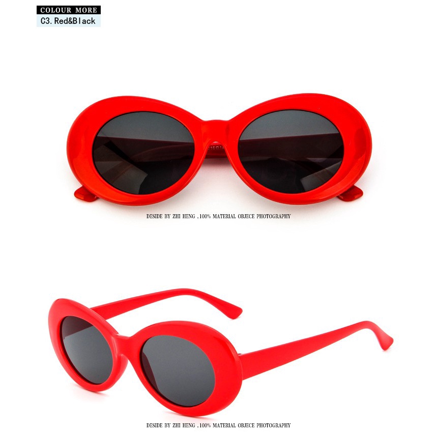 Kính mát hình oval chống tia UV 400 phong cách thời trang retro dành cho nam và nữ