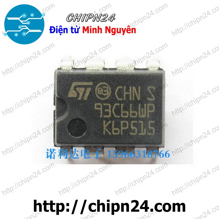 [1 CON] IC 93C66 DIP-8 (AT93C66 IC Nhớ EEPROM)