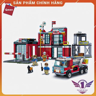 Trạm cứu hỏa 2808 - Đồ chơi xếp hình lego Qman