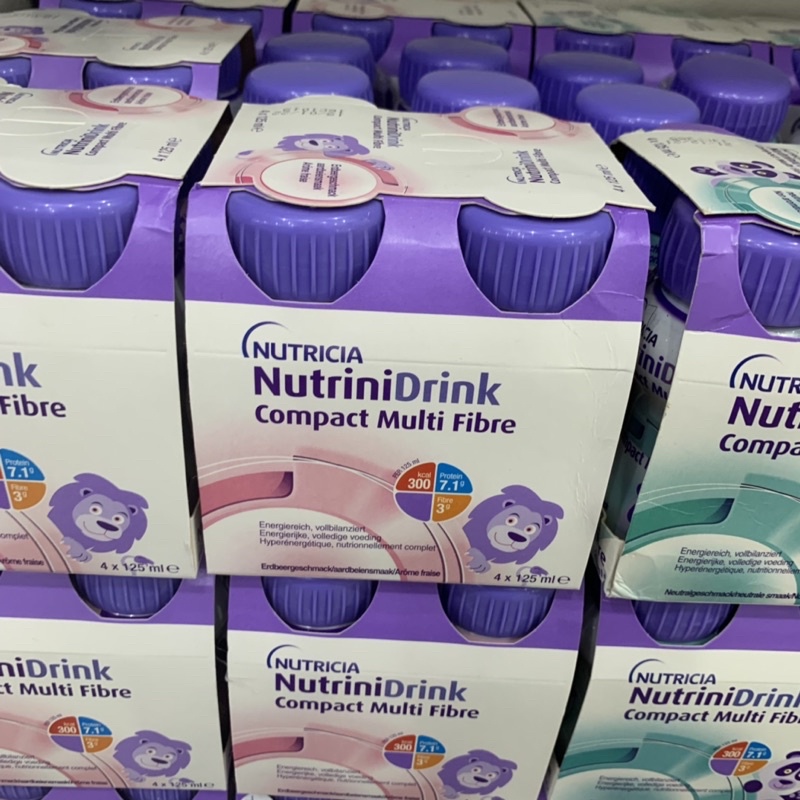 Sữa Nutricia Nutrinidrink Compact Multi Fiber Dạng Nước vị dâu 125ml