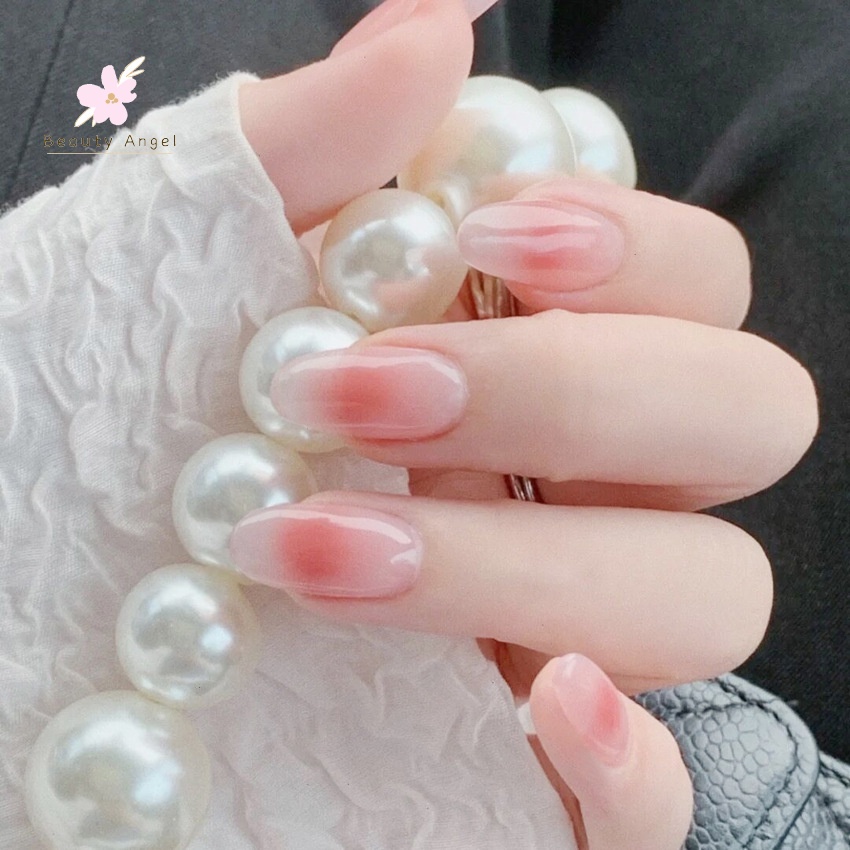 Set 24 Móng Tay Giả Màu Tím Kèm Keo Dán Dành Cho Nữ