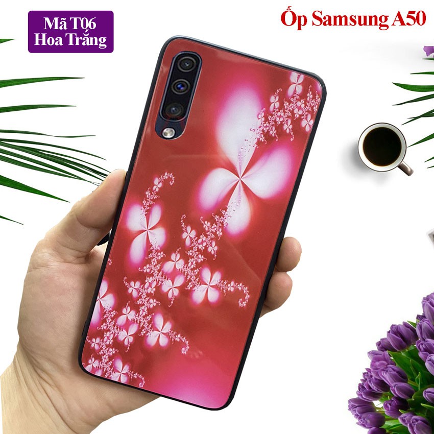 [Freeship] Ốp lưng Samsung A50, ốp điện thoại ss Galaxy A50 mặt kính in hoa văn đẹp, sang trọng, chống trầy xước.