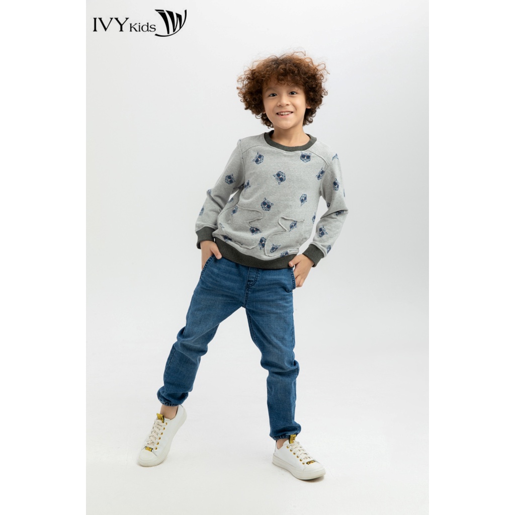 Áo thun dài tay bé trai IVY moda MS 58K1165