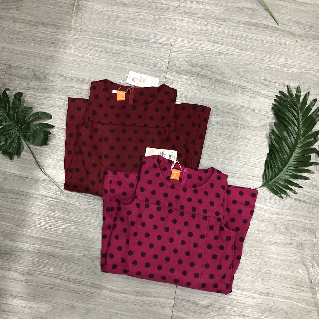 Váy bé gái thu đông, váy dạ chấm bi không tay 2 lớp dày dặn siêu xinh cho cho bé