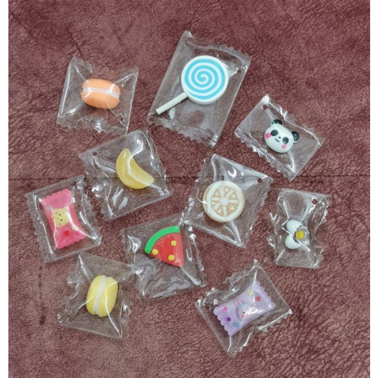 Charm túi kẹo pvc dẻo