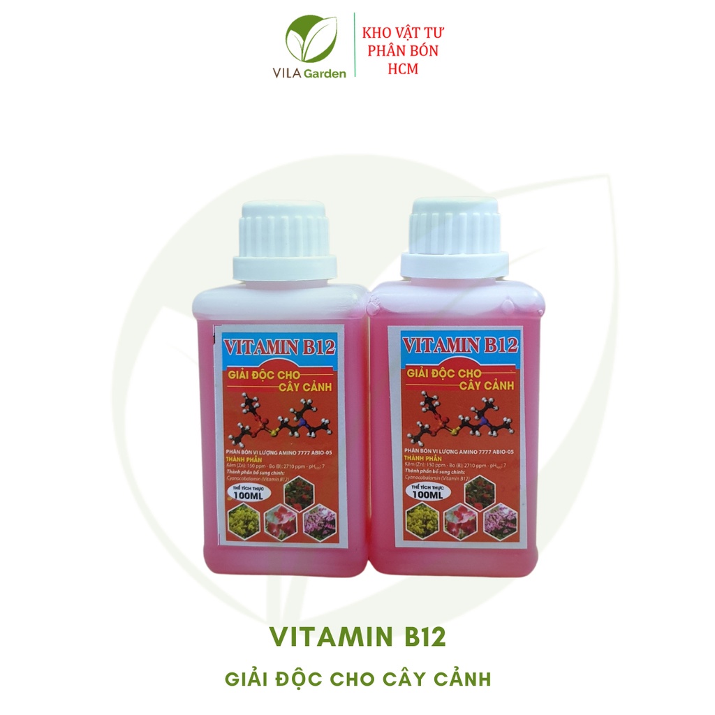 Phân Bón Lá Vitamin B12 Giải Độc Cho Cây Cảnh, Hoa Lan 100ml