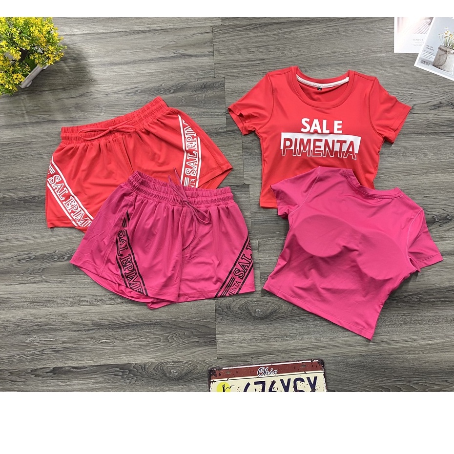 [ FREE SHIP ] Bộ đùi quần áo thể thao tập gym yoga⚡ 𝗛𝗮̀𝗻𝗴 𝗹𝗼𝗮̣𝗶 𝟭 ⚡thun poly co giãn 4 chiều