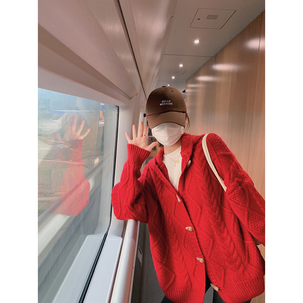 áo len nữ có mũ dày xinh cực màu sáng tươi xinh 2021