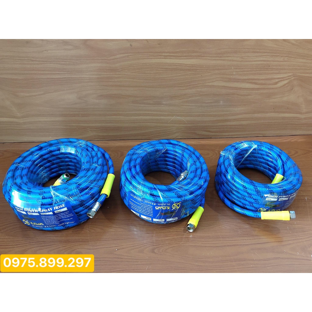 Dây rửa xe áp lực cao 5 lớp - cho máy đầu rửa xe motor rời . Dây 10M - 15M và 20M