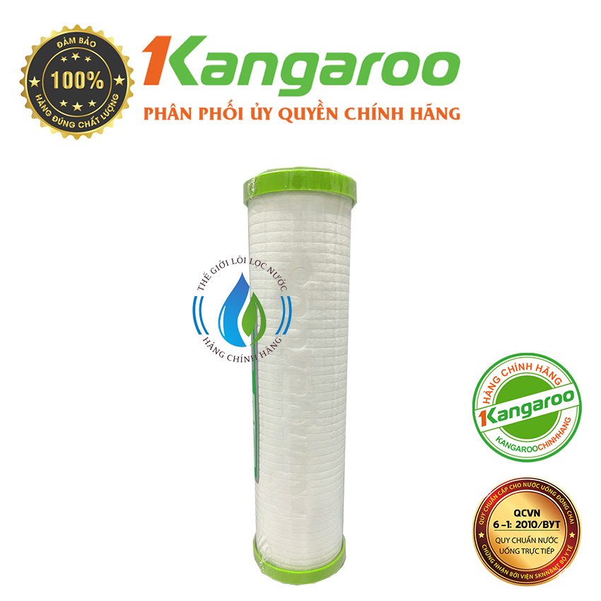 Combo bộ lõi lọc nước Kangaroo Số 1 2 3 - Bộ Lõi Lọc Nước Kangaroo giúp hấp phụ kim loại nặng, chất hữu cơ, chất tẩy rửa