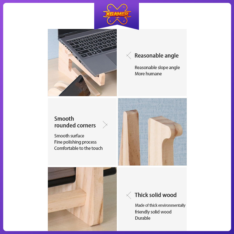 Giá Đỡ Laptop Làm Từ Gỗ 12-17.6inch Sử Dụng Tiện Lợi | BigBuy360 - bigbuy360.vn