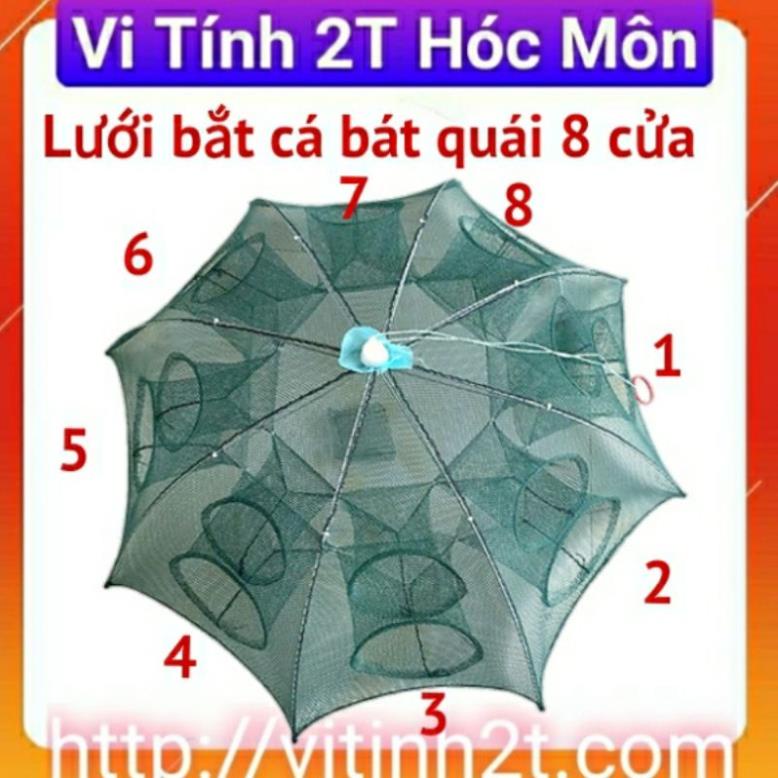 lưới bắt cá bát quái 8 cửa