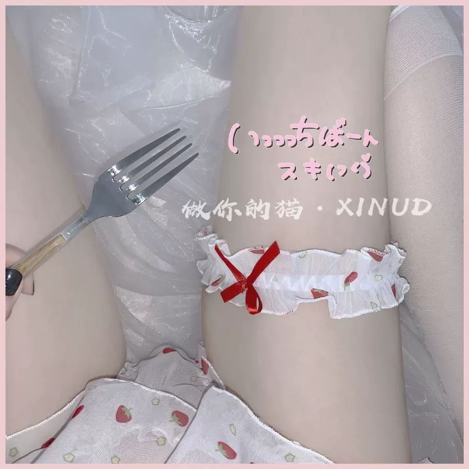 Bộ Đồ Ngủ Vải Voan Phối Bèo In Hình Mèo Gợi Cảm Cho Bạn Gái