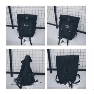 [FREE50K] Balo backpack đen basic phản quang 😱😱 ( ảnh thật)