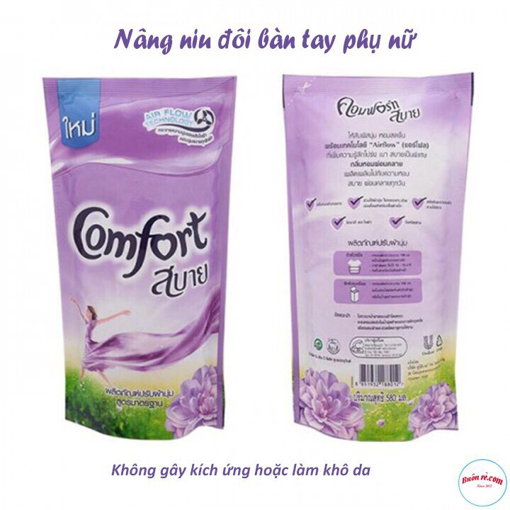  HCM -Nước Xả Vải Comfort Thái Lan Túi 580ml Siêu Mềm Thơm