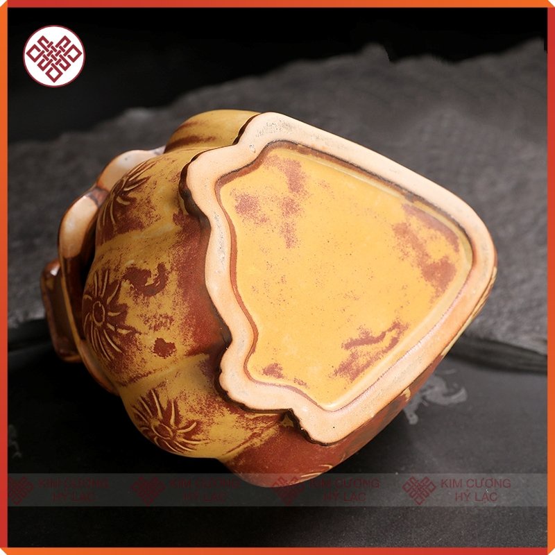 Lư Hương Xông Trầm, Đốt Trầm Mật Tông [Kim Cương Hỷ Lạc] Bằng Gốm Hình Kỳ Lân Chiêu Tài Lộc