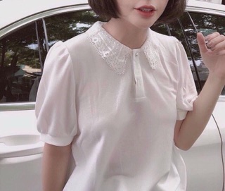 Áo sơ mi cổ ren