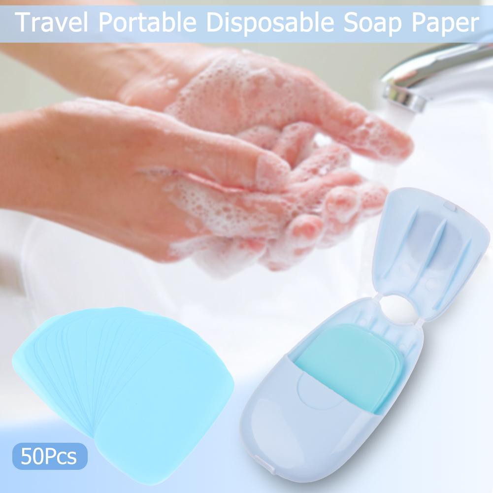 [cozy] Travel Portable Disposable Soap Paper Washing Hand Scented Slice Sheets