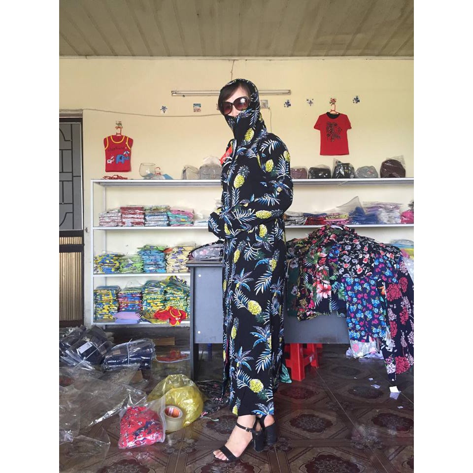 áo chống nắng toàn thân 2 lớp chất lanh cực mát (giao ngẫu nhiên) | BigBuy360 - bigbuy360.vn