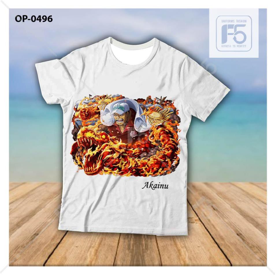 Áo Thun Áo Phông OnePiece - Akainu Đô Đốc OP496